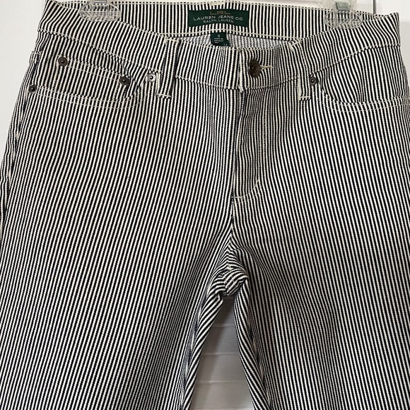Ralph Lauren Jeans Black/White Stripes size 8 NWOT - Picture 3 of 3